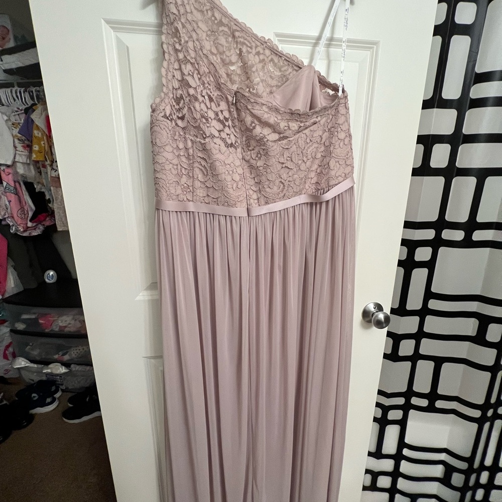 David’s bridal biscotti bridesmaid dress
